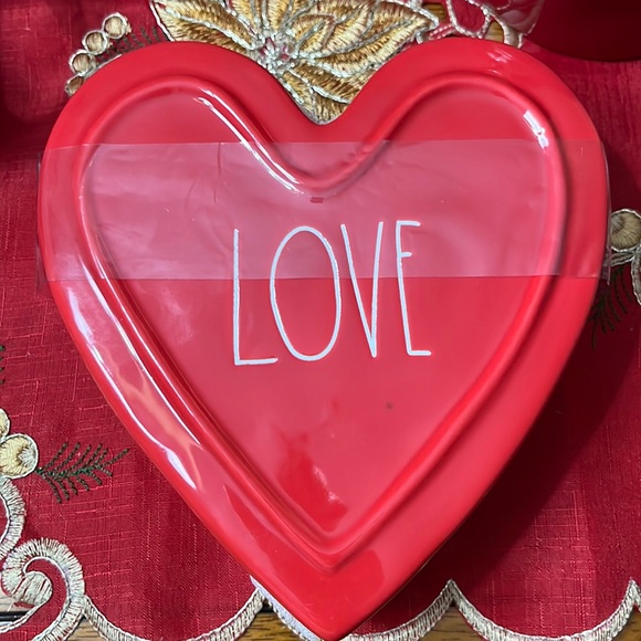 Rae Dunn Other - Rae Dunn Red Heart Shape Large Container/Trinket.